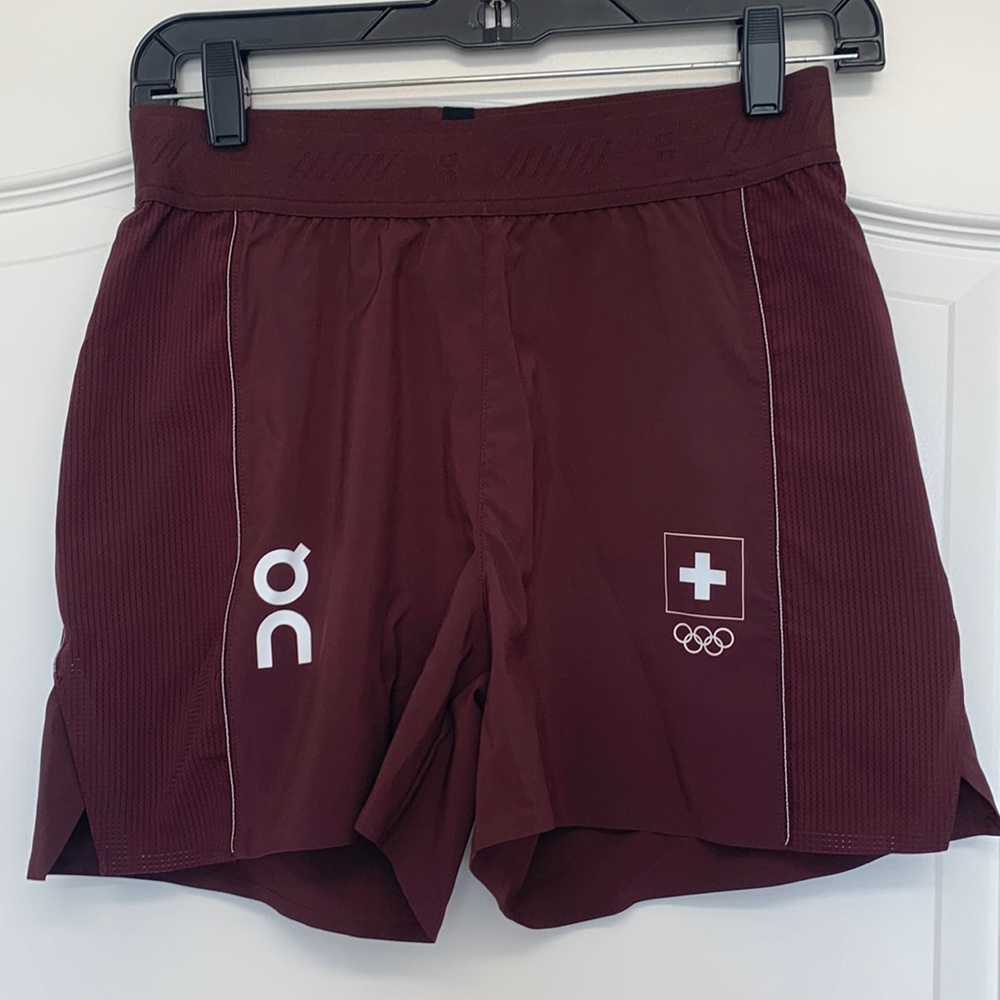 NWOT Swiss Olympic Active Short Burgundy
